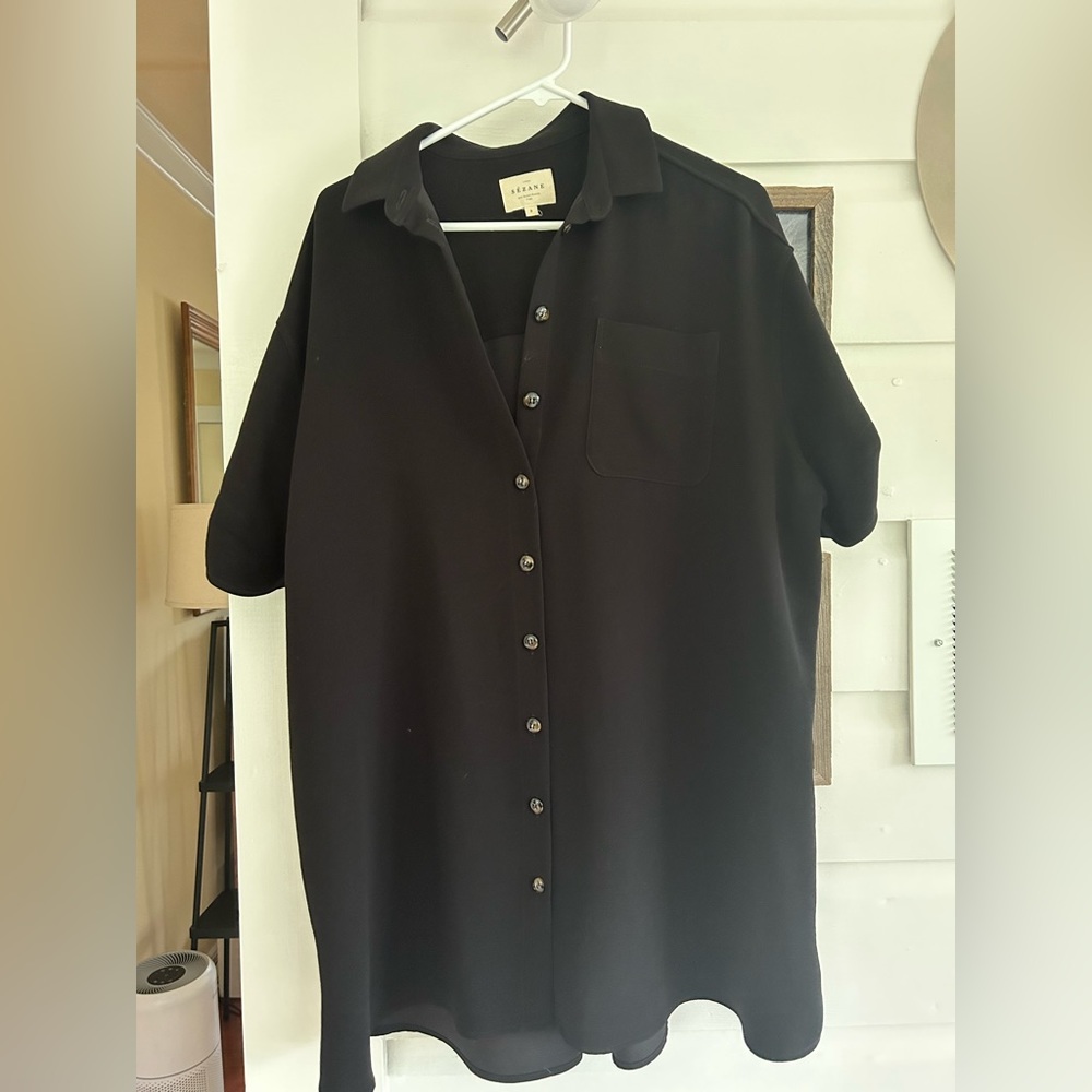 Sezane Womens Black Dress